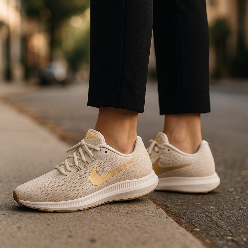 NIKE ZOOM WINFLOW 5 Beige Phantom Gold Sneakers Womens 8 SOLE Orthotics Insoles - Picture 1 of 16